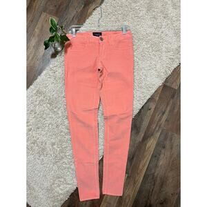American Eagle Size 2 Peachy Pink Corduroy Jegging Super Stretch Skinny Jeans